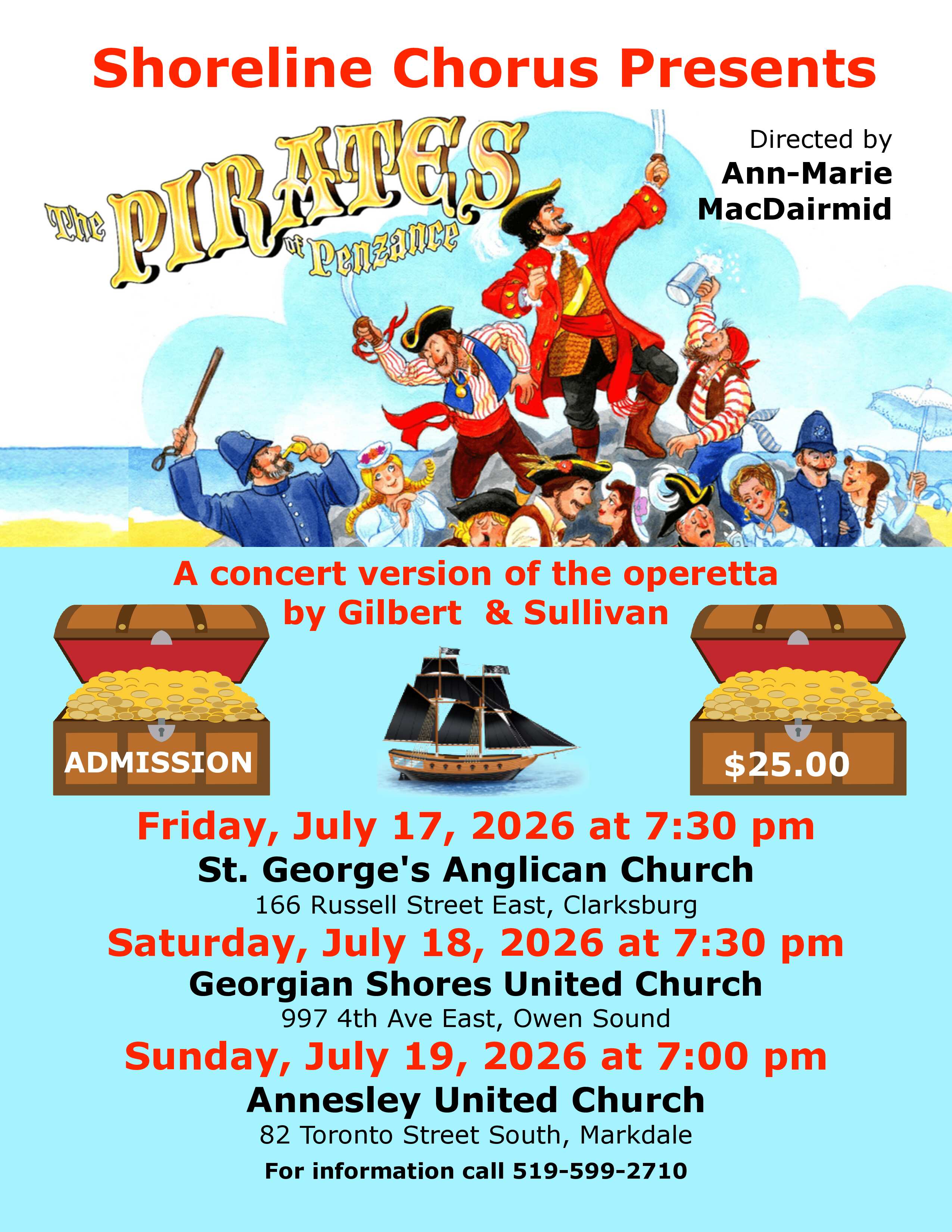 Event image Shoreline Chorus Presents The Pirates of Penzance